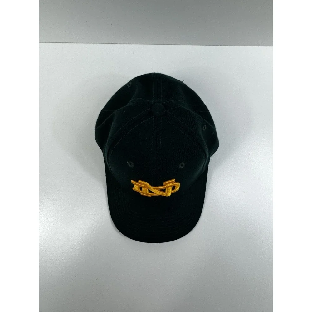 Notre Dame Fighting Irish Embroider Logo Fitted Black Zephyr Hat Cap Navy Size 7